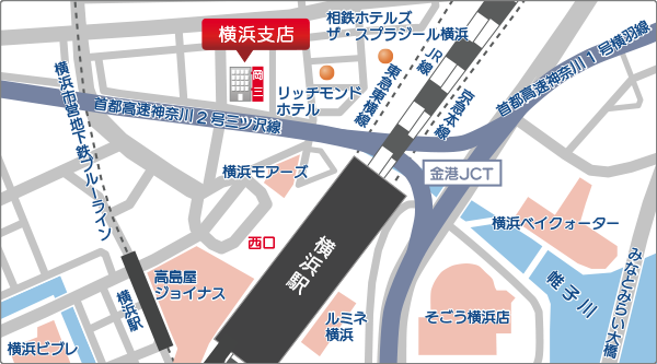 横浜支店移転後地図