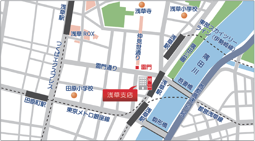 浅草支店移転後地図